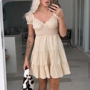 Princess Polly Cream Mini Dress
